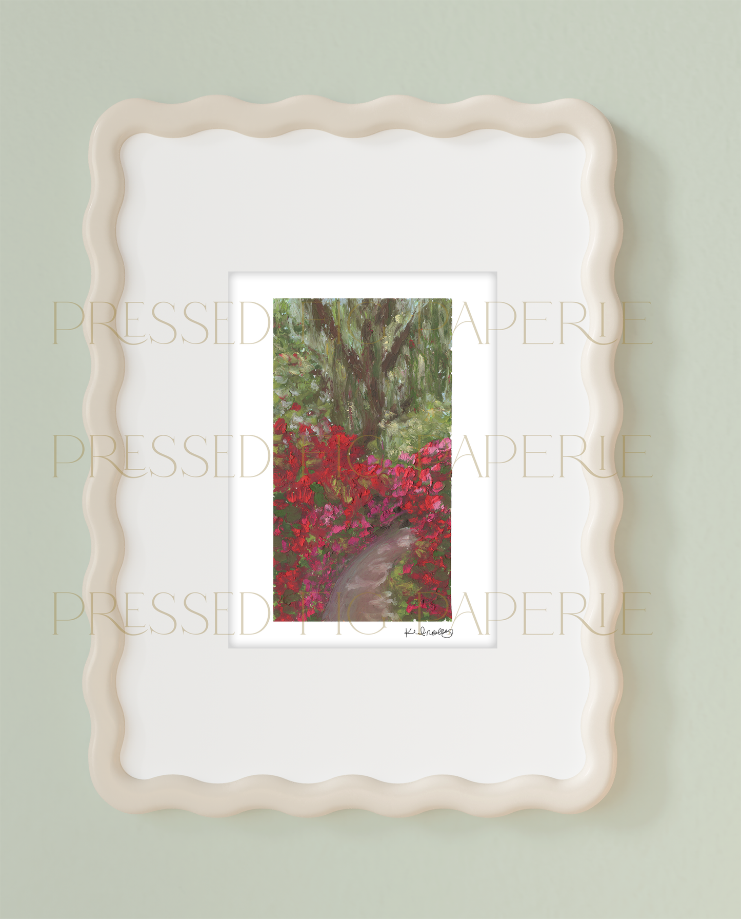 Azalea Path | Oil Pastel Fine Art Print