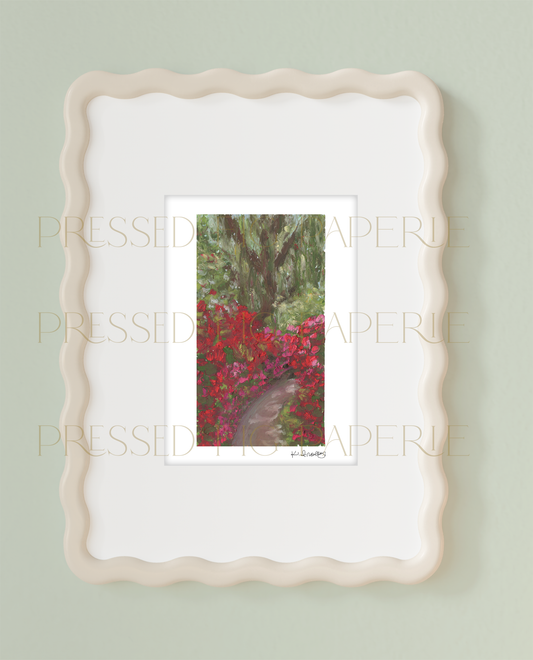 Azalea Path | Oil Pastel Fine Art Print