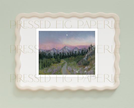 Dusk in the Mountains | Soft Pastel Fine Art Print