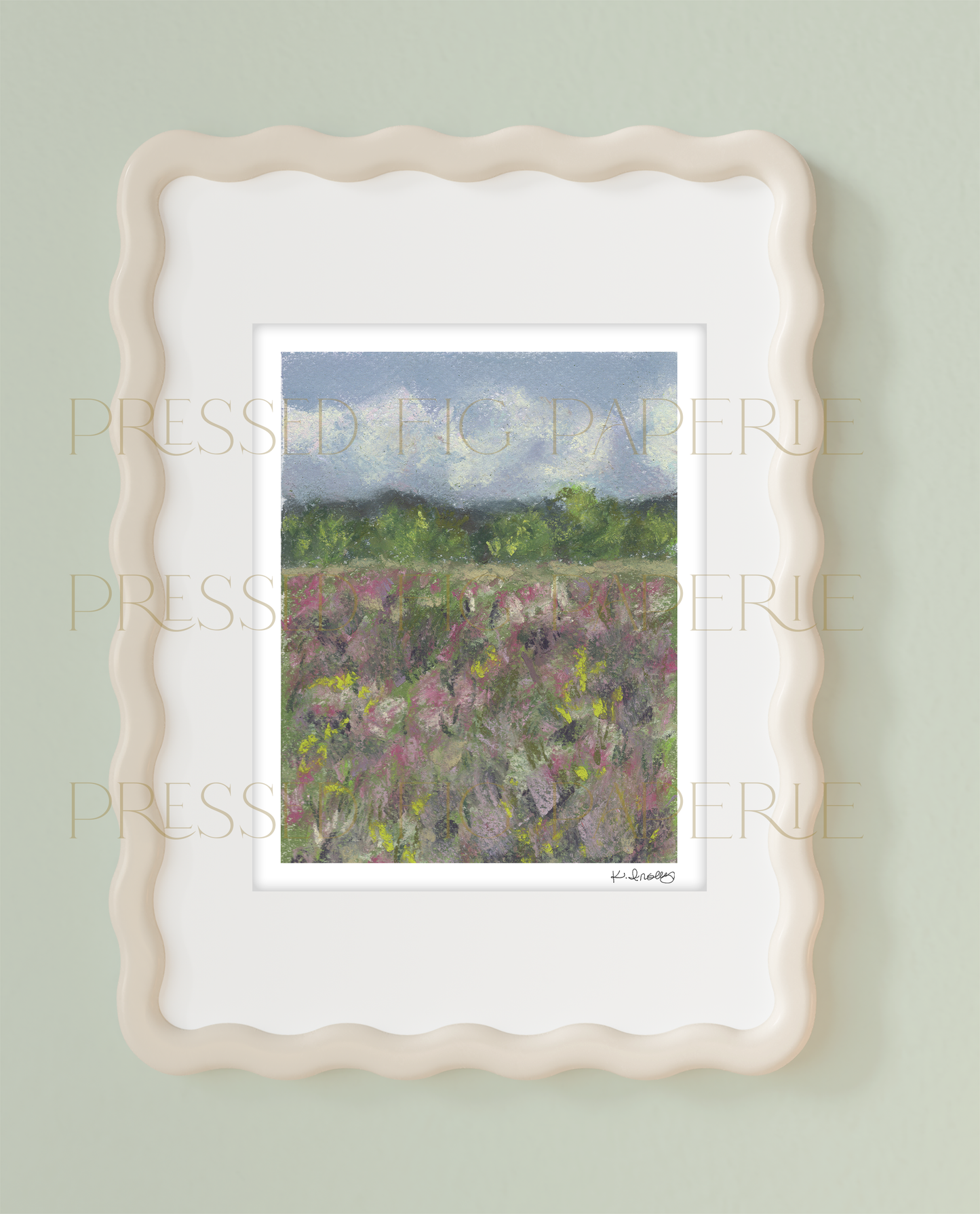 Wildflower Field in Spring | Soft Pastel Fine Art Print
